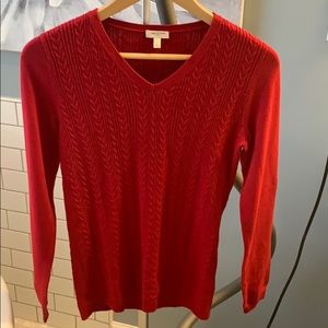 Never worn red Talbots sweater
